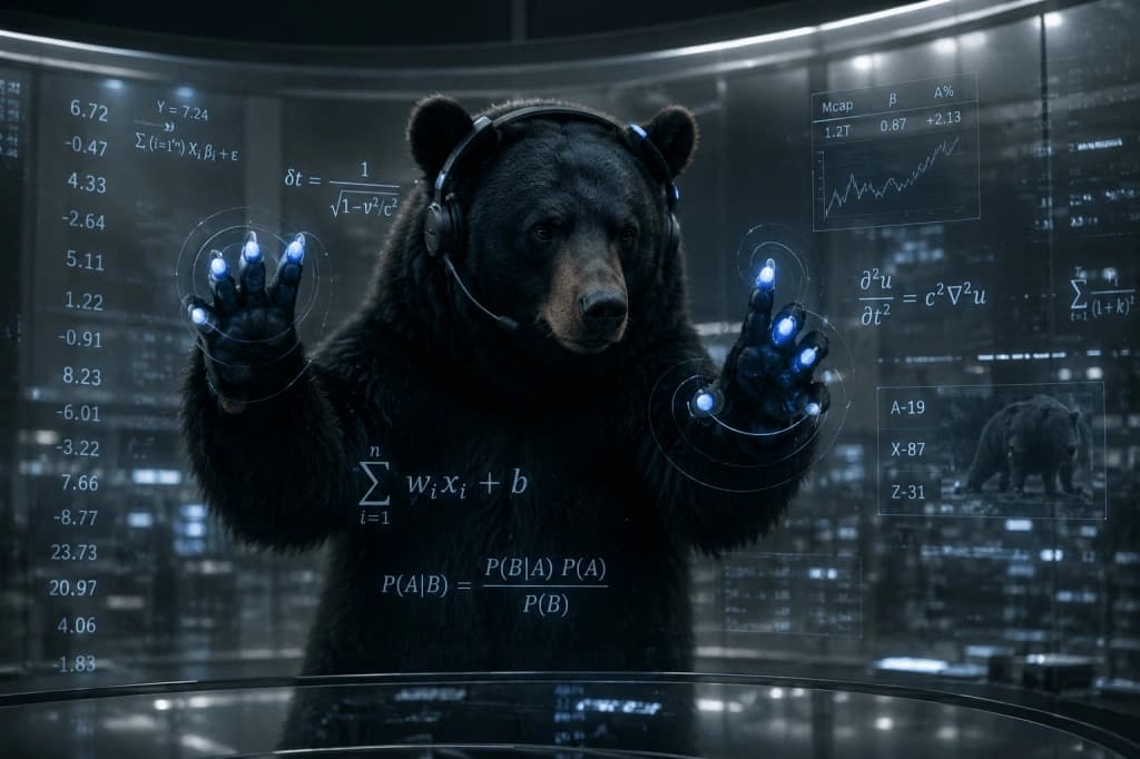 Ilustração de urso em frente a computador representando o ataque ao Hugging Face