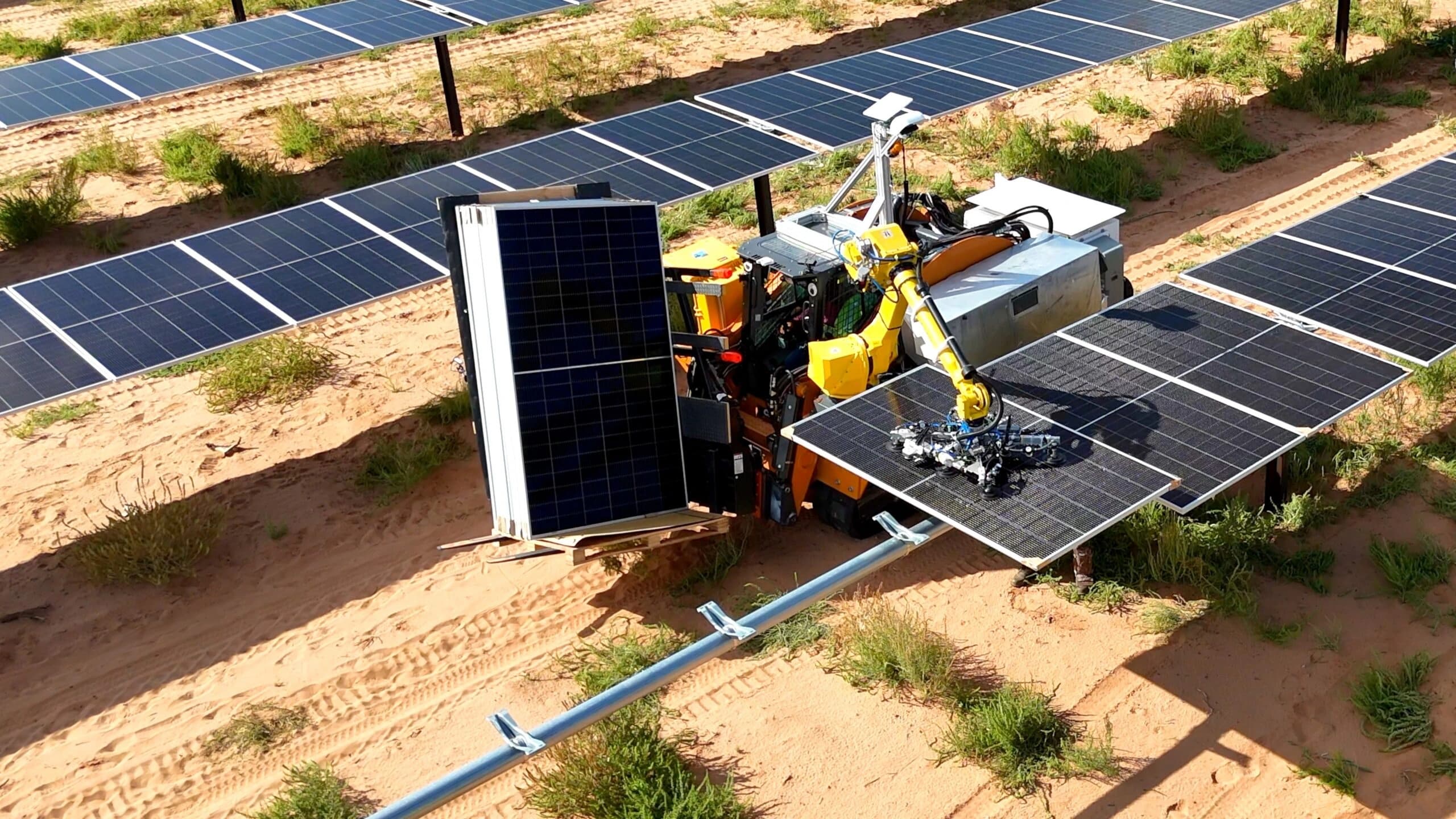Startup usa robôs com IA para instalar painéis solares quatro vezes mais rápido