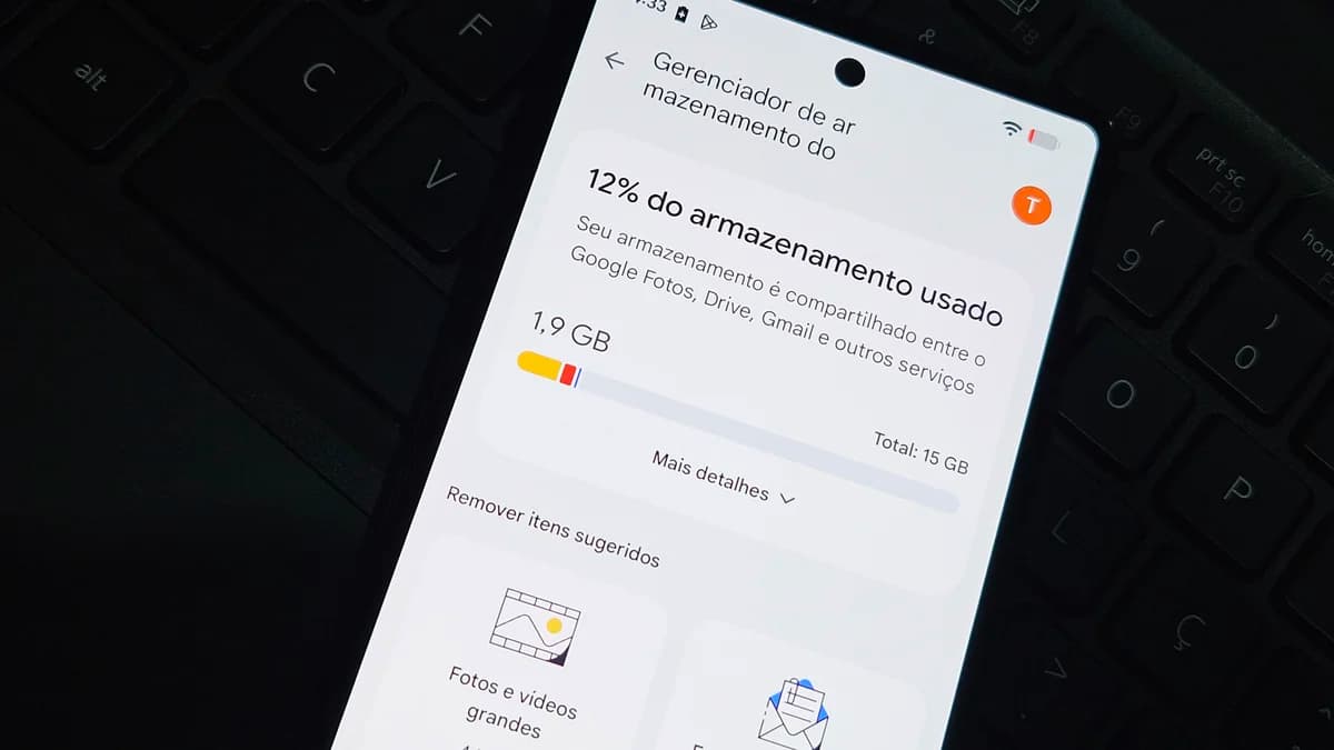 Configurações de backup do Android no Google