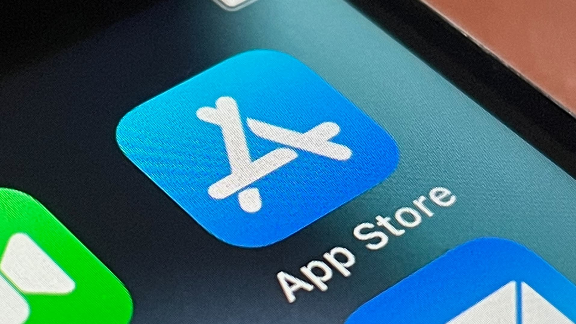 Ícone da App Store exibido na tela de um iPhone